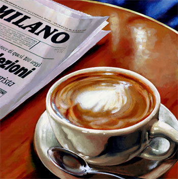 El café en la Pintura: LA INCÓGNITA " FEDERICO LANDI"